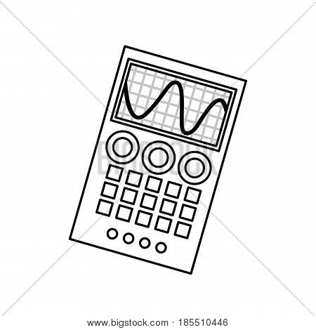 measuring device laboratory reseach line vector illustration