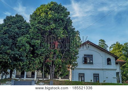 Panoramic scenic view on former Sri Lanka capital Kandy