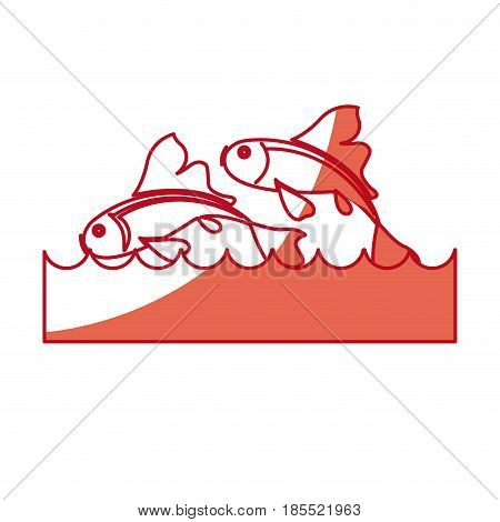 japanese koi fish water dorsal image vector illustration