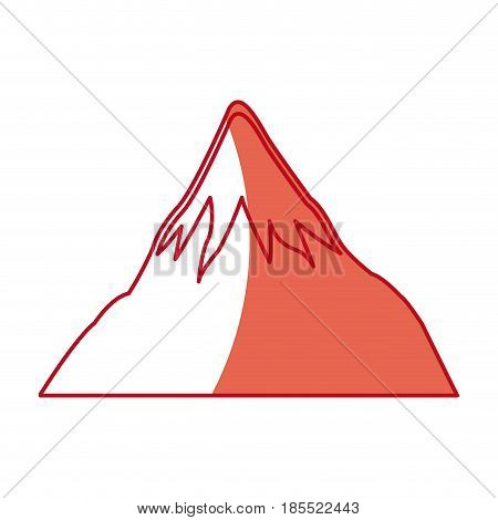 japanese mount fuji landmark natural ecology shadow vector illustration