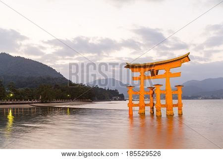 Torii in Itsukushima shine of Hiroshima city
