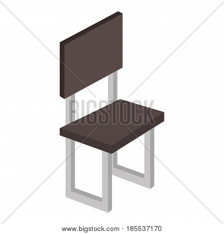 chair forniture isometric icon vector illustration design