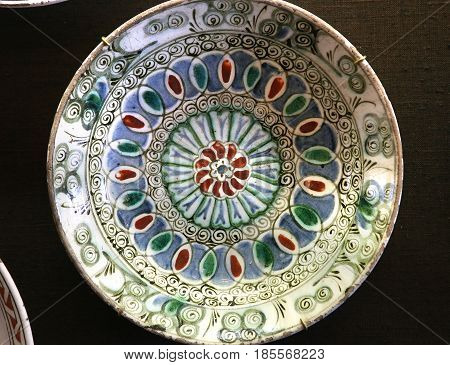 Turkish Iznik Ceramic In Ecouen Castle, France