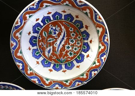 Turkish Iznik Ceramic In Ecouen Castle, France