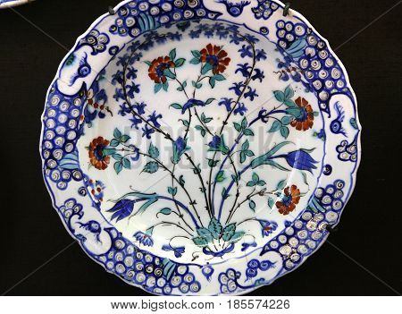 Turkish Iznik Ceramic In Ecouen Castle, France