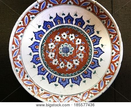 Turkish Iznik Ceramic In Ecouen Castle, France