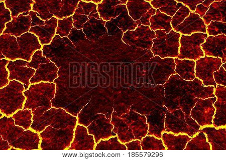 magma Background The red crack astage for background