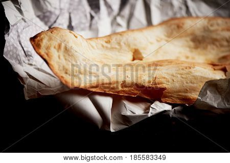 Georgian bread baked in clay oven . Shotis Puri. Fresh with a crispy crust