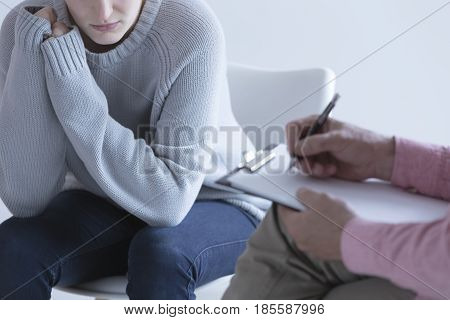 Girl During Session With Psychotherapist
