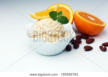 Scoop Of Orange Ice Cream