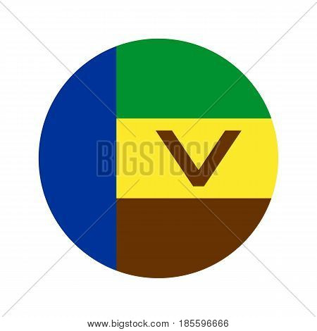 Circular World Flag
