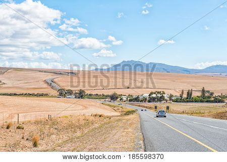 CALEDON SOUTH AFRICA - MARCH 27 2017: A view of the N2-Road between Caledon and Botrivier in the Western Cape Province
