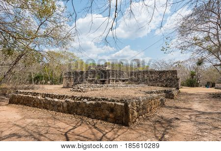 Ek Balam, the Mayan Archaeological Site. Maya Ruins, Yucatan Peninsula, Mexico