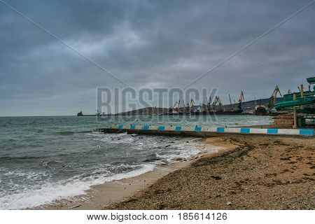 Port,   Beach In Feodosiya.