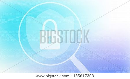 Computer security and Protection vector concept. Protect mechanism, system privacy. -stock vector