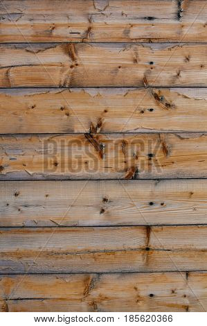Wooden old boards with nails, horizontally. Texture, background.