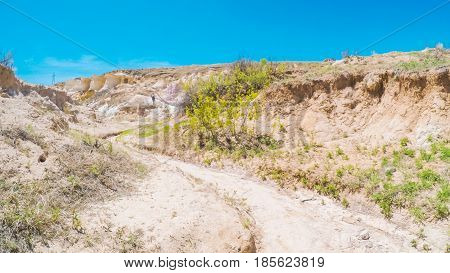POV point of view - Weekend hiking at Paint Mines Interpretive Park in Colorado.