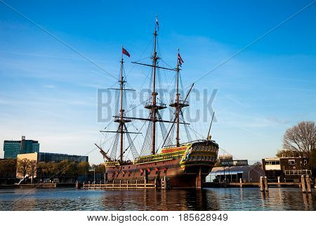 Amsterdam, Netherlands - April, 2017: The National Maritime Museum in Amsterdam, Netherlands