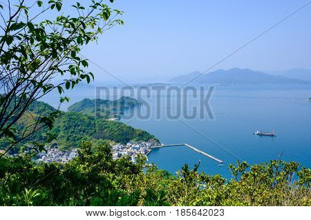 Port on Ninoshima on inland sea near Hiroshima