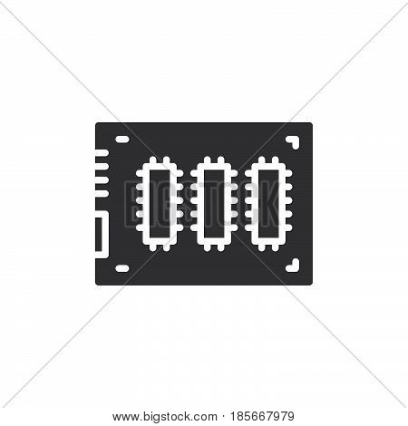 SSD Solid state drive icon vector filled flat sign solid pictogram isolated on white. Symbol logo illustration. Pixel perfect