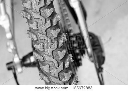 Picture of bicycle wheel closeup with shallow dof.