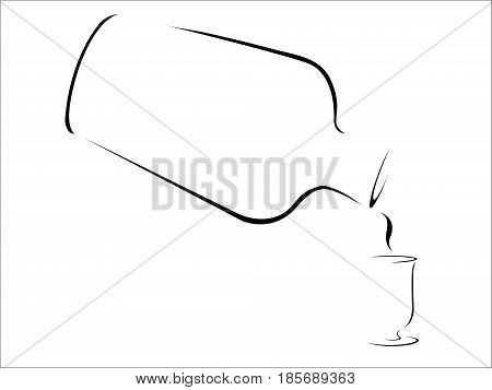 Splash of Whisky- abstract stylized whisky pouring
