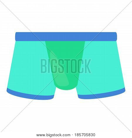 Blue men boxer briefs icon. Cartoon illustration of blue men boxer briefs vector icon for web