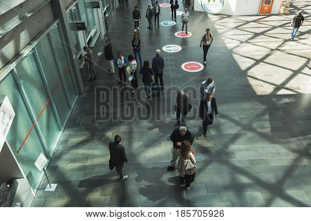 People Visit Tuttofood 2017 In Milan, Italy