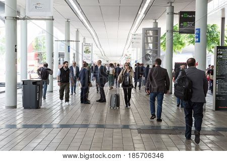 People Visit Tuttofood 2017 In Milan, Italy