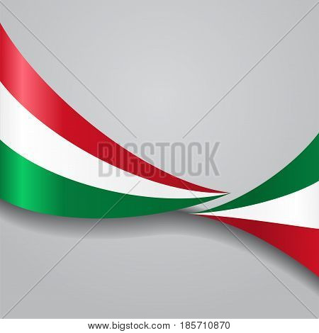 Hungarian flag wavy abstract background. Vector illustration.
