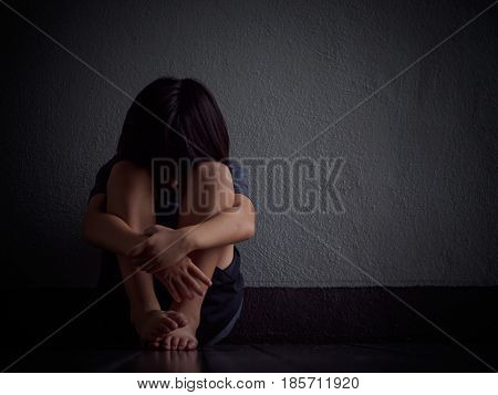 little boy unhappy sad and tress alone