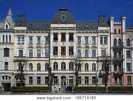 Riga Elizabetes 19 a historical building with elements of neoclassicism and eclecticism a facade
