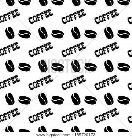 Seamless Pattern Hand Drawn Coffee And Coffee Beans.