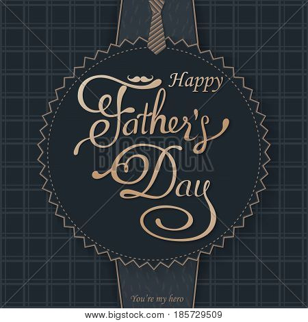 Happy Fathers Day greeting. Vector background with doodle neckties, bow tie and glasses.