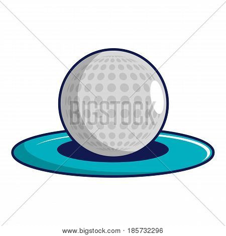 Golf ball icon. Cartoon illustration of golf ball vector icon for web