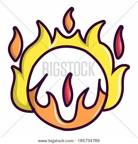 Circus ring of fire icon. Cartoon illustration of circus ring of fire vector icon for web