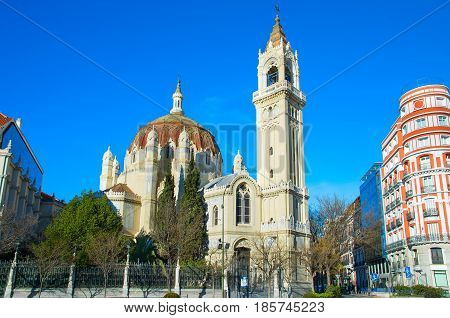Famous Madrid Church, Spain