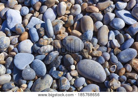 Stones in the beach Cap Gris Nez Cote d'opale Pas-de-Calais France