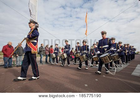 NOORDWIJK NETHERLANDS - 22 APRIL 2017: the traditional flowers parade Bloemencorso from Noordwijk to Haarlem in the Netherlands.