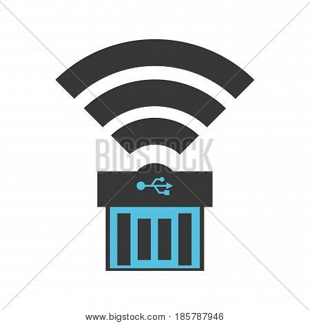 USB connection technology icon vector illustration graphic design