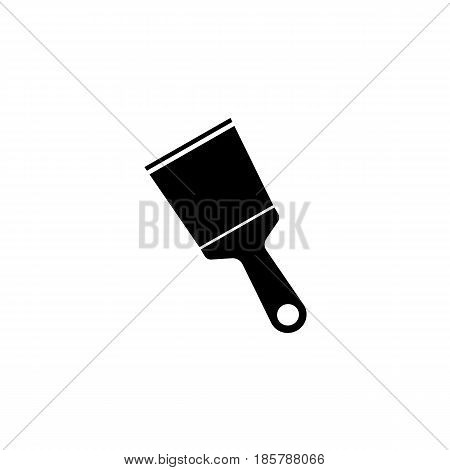 Spattle and Scraper solid icon, build repair elements, construction tool, a filled pattern on a white background, eps 10.