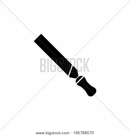 File and rasp solid icon, build repair elements, construction tool, a filled pattern on a white background, eps 10.