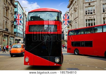 London bus Oxford Street W1 Westminster in UK England