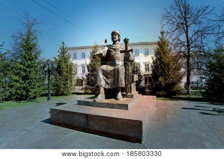 The monument to Russian Prince Yuri Dolgoruky in Kostroma