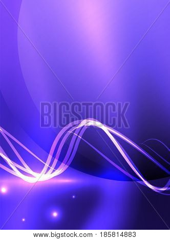 Glowing shiny wave background, energy concept illustration