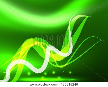 Glowing shiny wave background, energy concept illustration