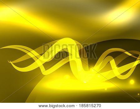 Glowing shiny wave background, energy concept illustration