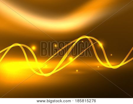 Glowing shiny wave background, energy concept illustration