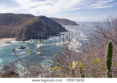 Coastal headlands by the Mexican Pacific Ocean Cabo Corrientes Jalisco
