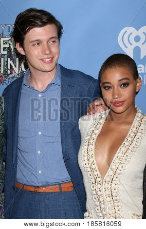 LOS ANGELES - MAY 6:  Nick Robinson, Amandla Stenberg at the 